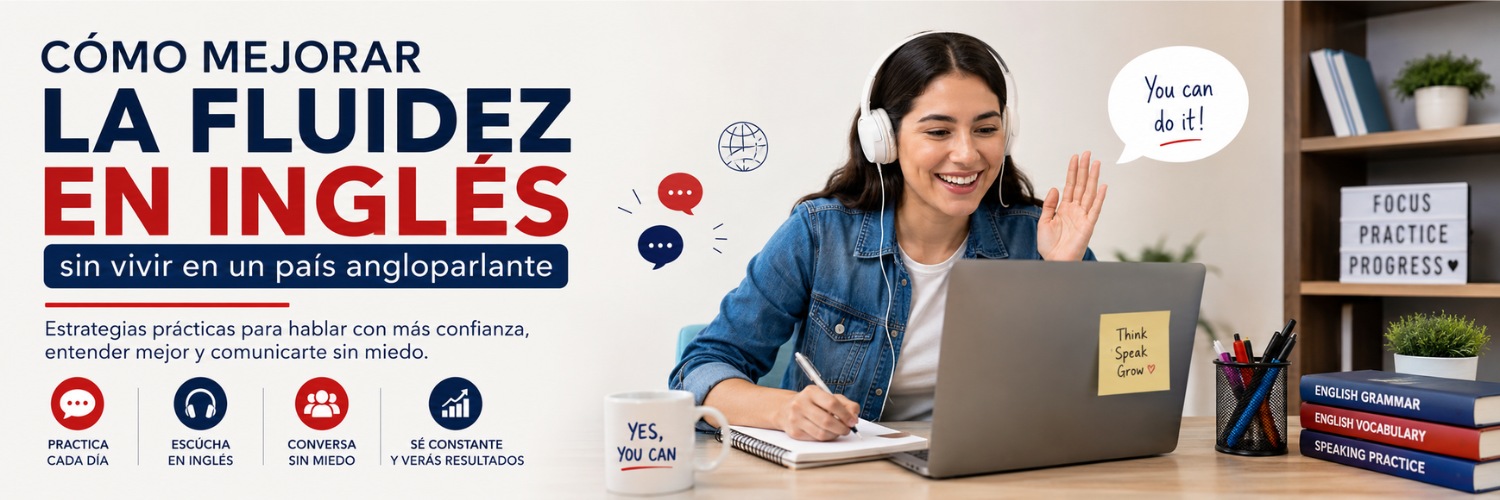 person practicing conversation in English online